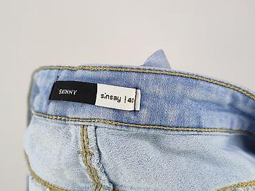 używane stringi: Skiny, Jeansy damskie, rozmiar L — 4