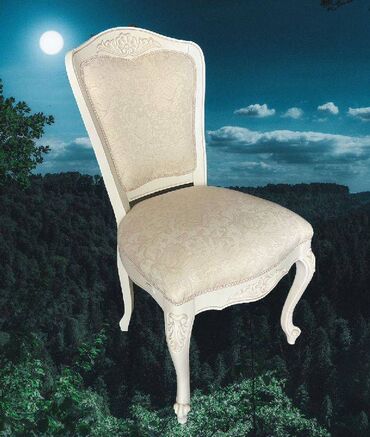 румыния мебель: Стул MOGADOR, цвет крем, обивка ткань, Румыния, массив бука, размер