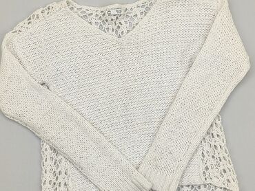 biały sweterek rozpinany: Sweterek, 10 lat, 134-140 cm, stan - Zadowalający