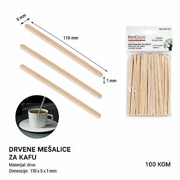 serpa za ajvar sa mesacem: KMT štapić za kafu 2407102 Drvene mešalice za kafu, praktičan — 1