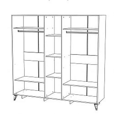 Спальные гарнитуры: Спальный гарнитур, Двуспальная кровать, цвет - Белый — 4