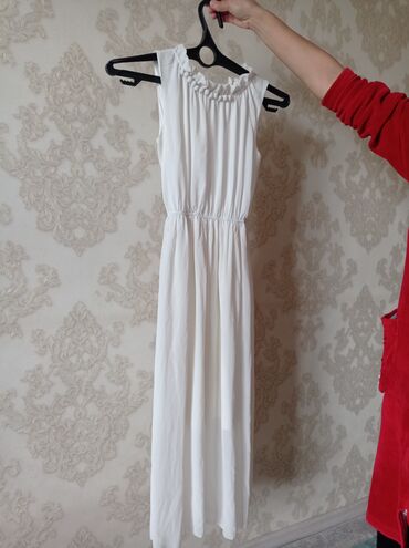 платье белый: Повседневное платье, Лето, Длинная модель