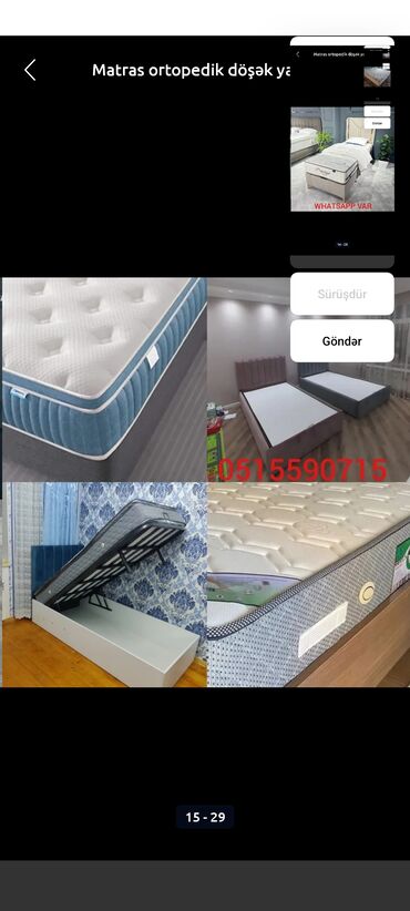 Matraslar: Yeni, Ortopedik matras, İki nəfərlik — 4