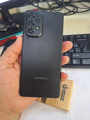 Samsung: Samsung Galaxy A53 5G, Б/у, 128 ГБ, цвет - Черный, 2 SIM — 1