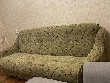 ткань мебельная: Гарнитур для зала, Кресло, Диван, цвет - Зеленый, Б/у