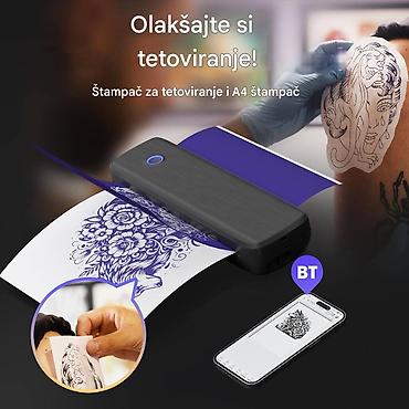 Skeneri: Prijenosni termalni štampač za tetovaže i dokumente (A4) - Dvostruka — 3