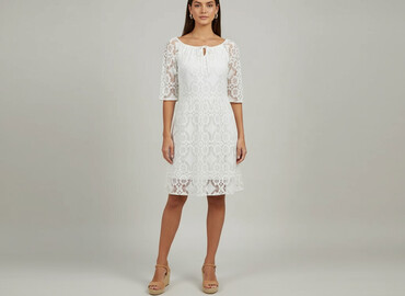 sukienka plus size na chrzciny: Sukienka damska, rozmiar S