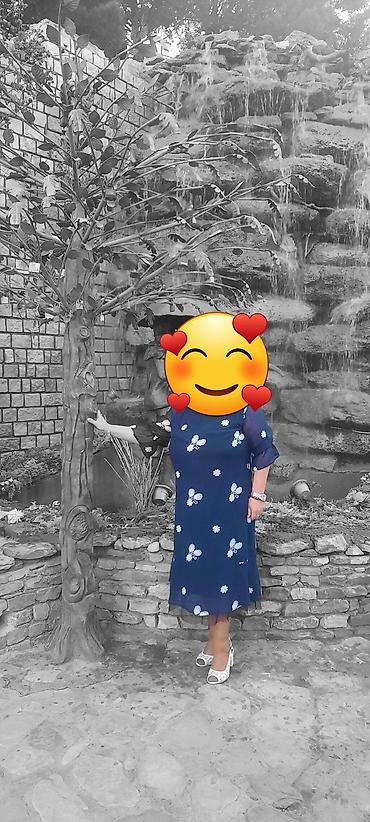 Qadın paltarı – mavi şifon, çiçək və kəpənək naxışlı - Rəng: tünd lalafo.az -da Qadın paltarı – mavi şifon, çiçək və kəpənək naxışlı - Rəng: tünd