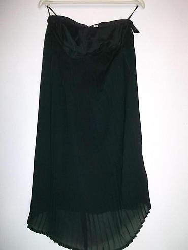 replike satova: Crna plise suknja. Kao nova. Duži model. Broj 40, dužina suknje 70 cm — 1