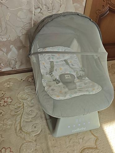 boyuk kinder yumurta: Coolbaby elektrikli uşaq yelləncəyi Boz rəngli, müasir dizaynlı — 4