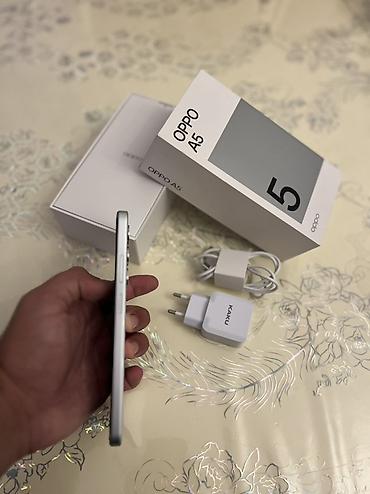 data modem sim card: Oppo A5, 128 GB, rəng - Gümüşü, Barmaq izi, İki sim kartlı, Face ID — 3