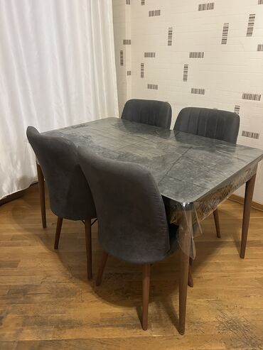 ролики для кресла: Б/у, Квадратный стол, 4 стула