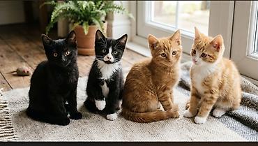 Котята домашние, родители котят крысоловы, отличные охотники мама