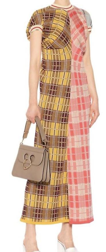 zebra haljine: Marni pletena haljina kratkih rukava sa dezenom u dve kontrastne — 1