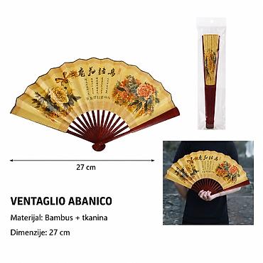KMT 8-inčni svileni ventilator 297388 Elegantan ručni ventilator sa