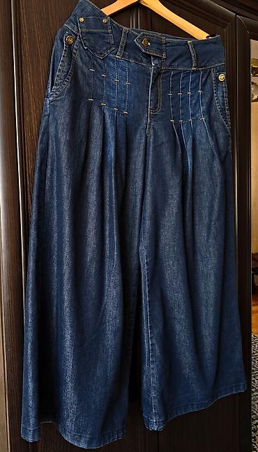 son zeng dekoru: Məhsul: Denim kulet (kloş kəsimli geniş şalvar-ətək) - Material: Orta — 2