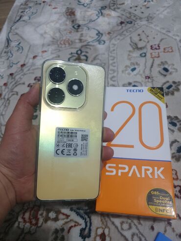 Tecno: Tecno Spark 20, Новый, 128 ГБ, цвет - Золотой, 2 SIM