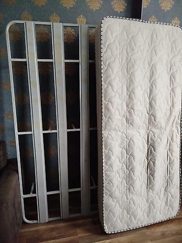 uşağ kravati: Metall çarpayı karkası və döşək dəsti - Material: ağ rəngli möhkəm — 1