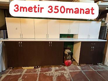 Mətbəx mebeli dəsti Tezedi istifade olunmuyub - Ümumi uzunluq: 303sm