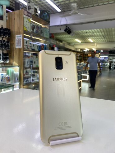 купить корпоративный тариф: Samsung Galaxy A6, Б/у, 32 ГБ, цвет - Золотой, 2 SIM