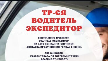 персональный водитель: Требуется Водитель-экспедитор, Транспорт компании, 1-2 года опыта, Компенсация ГСМ, Мужчина