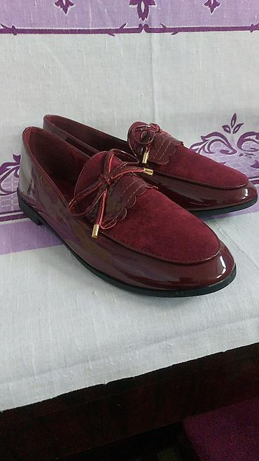 lofe: Qadın ayaqqabıları dəsti 1) Bordo mokasin/lofer - Material: kombinə — 1