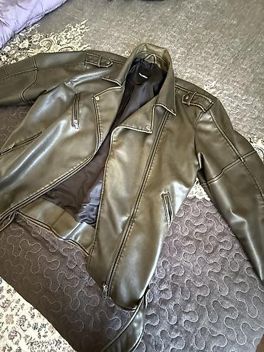 paltarı: PU leather biker gödəkçə – Pull&Bear 🖤 Pull&Bear dəri gödəkçə — 3