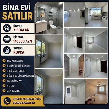 binə əmlak mərkəzi: 4 otaqlı, Yeni tikili, 90 kv. m — 1