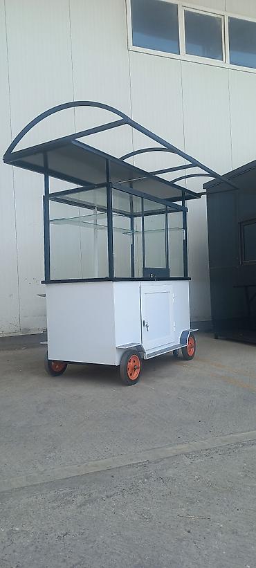 Budkalar, köşklər: Təkərli Mini Kiosk 1490 man 80x200 üstü hissə 130x300 Ümümi hündürlük — 2