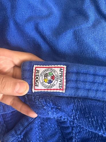 champ: Кимоно для дзюдо adidas Champion II, синее идеальное состояние — 5