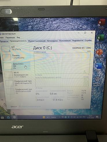 Ноутбуки Acer: Ноутбук Acer 15.6" Характеристики: - Экран 15.6", матовое покрытие. - — 5