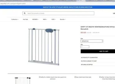 Ostale dečije stvari: *** AKCIJA *** #2918 Zaštitna Sigururnosna ograda za decu - Safety 1st — 3