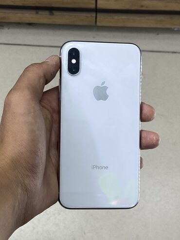 сколько стоит эпл пенсил в бишкеке: IPhone X, Колдонулган, 256 ГБ, Күмүш, Коргоочу айнек, Каптама, 80 %