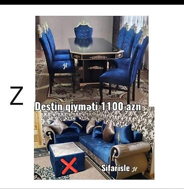 mebel yigilmasi: Məhsul: Yemək otağı dəsti + künc divan (sifarişlə) Təsvir: - Klassik — 1