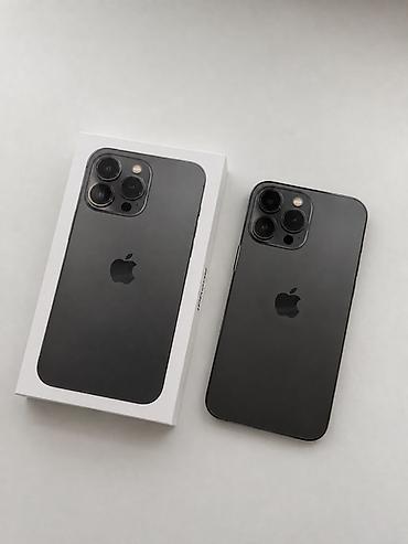 IPhone 13 Pro, Б/у, 128 ГБ, Black Titanium, Зарядное устройство, Защитное стекло, Чехол, 78 %