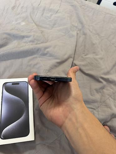 Apple iPhone: IPhone 15 Pro, Б/у, 256 ГБ, Blue Titanium, 80 % — 5