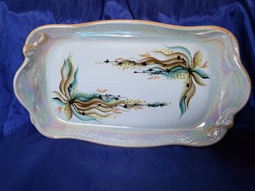 Ostalo posuđe: Oval,tanjir rucni rad,ruski 60,70te. Oval za serviranje,kolace — 2