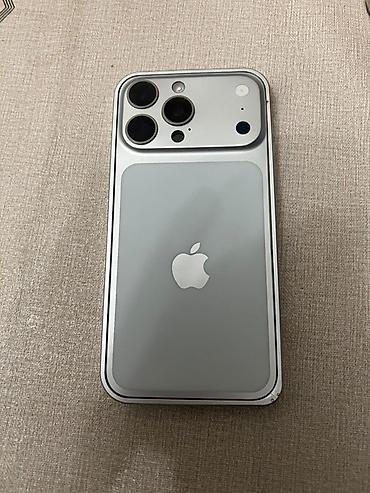 a 13: IPhone 15 Pro Max, Б/у, 256 ГБ, Серебристый, Защитное стекло, Чехол, 82 % — 2