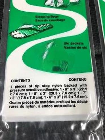 torbe b: Coghlan’s Nylon Repair Tape – komplet samolepljivih traka/zakrpa za — 10
