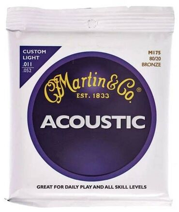 aston martin dbs 4 mt: Струны "MARTIN" для акустической гитары, M175 80/20 BRONZE, 11-52