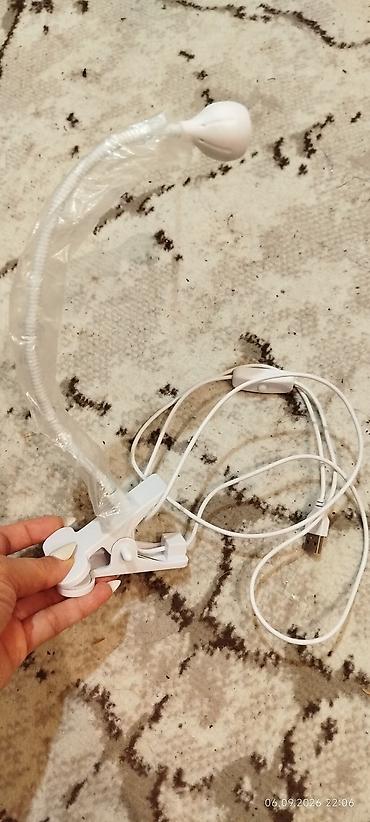 USB klipsli LED işıq - Rəng: ağ - Gücləndirilmiş yaylı klips: masa