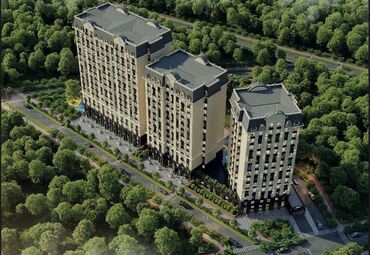 квартира токмок купить: 3 комнаты, 102 м², Элитка, 12 этаж, ПСО (под самоотделку)