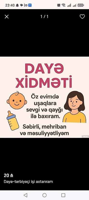 bakida asbaz isi: Abweron Rayon Bakıda Mehdiabad qəsəbəsində öz evimdə uwaga baxıram — 1
