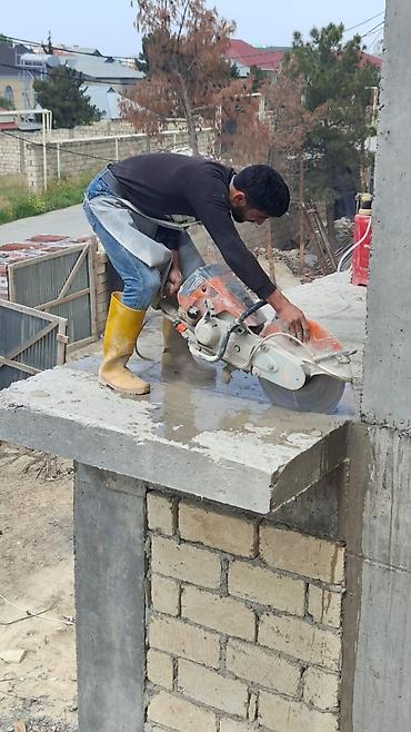 Beton işləri: Beton kəsmə xidməti - Armaturlu və armaturesiz beton, dəmir-beton — 1