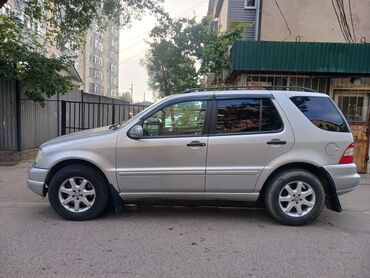 Mercedes-Benz: Серебристый внедорожник Mercedes-Benz ML-класса. Практичный автомобиль