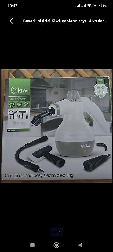 Ütülər və buxarlayıcılar: Kiwi KSC-4211 buxarlı təmizləyici - 3 bar təzyiqli buxar - 350 ml su — 1