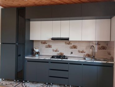 Sifarişlə mətbəx mebeli: Sifarişlə mətbəx dəsti, MDF, Kredit var, Pulsuz çatdırılma, Rayonlara çatdırılma — 7