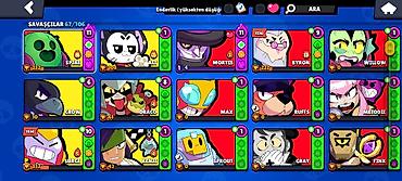 Digər: Brawl Stars hesabı – orta inkişaf etmiş profil - Kupa yolu: 6655 - — 2