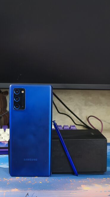 чехлы на хр: Samsung Galaxy Note20, Б/у, 256 ГБ, цвет - Голубой, 1 SIM, 2 SIM