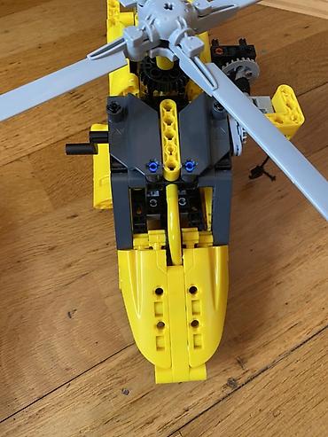 kubik oyuncaq: LEGO Technic sarı helikopter modeli - Realistik dizayn: dörd qanadlı — 2